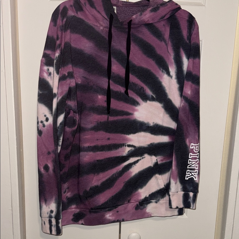 PINK Victoria's Secret Purple and Gray Hoodie